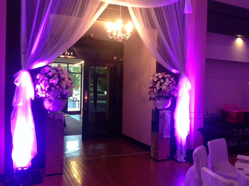 wedding entrance draping
